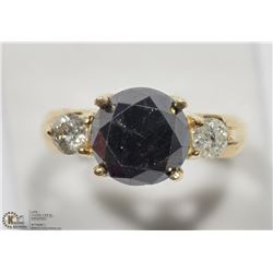 #46-10K YELLOW GOLD BLACK & WHITE DIAMOND RING
