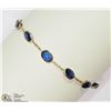 Image 2 : #47-14K YELLOW GOLD SAPPHIRE BRACELET