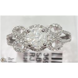 #50-14K WHITE GOLD DIAMOND RING SIZE 6.75