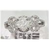 Image 1 : #50-14K WHITE GOLD DIAMOND RING SIZE 6.75