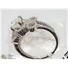 Image 3 : #50-14K WHITE GOLD DIAMOND RING SIZE 6.75