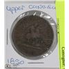 Image 1 : 1850 UPPER CANADA ONE CENT COIN