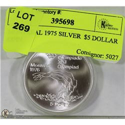 MONTREAL 1975 SILVER  $5 DOLLAR COIN