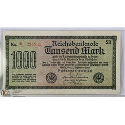 GERMANY 1000 MARKS , BERLIN BANK NOTE