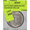 Image 1 : 1967 FLYING GEESE SILVER CANADIAN DOLLAR