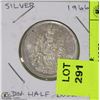 Image 1 : CANADIAN HALF DOLLAR COIN  1966       SILVER