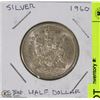 Image 1 : CANADIAN HALF DOLLAR COIN  1960       SILVER