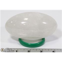 #2 NATURAL CLEAR QUARTZ CRYSTAL SPHERE EGG-SHAPE