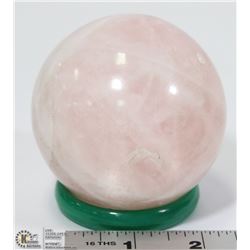 #3 NATURAL PINK ROSE QUART CRYSTAL SPHERE BALL