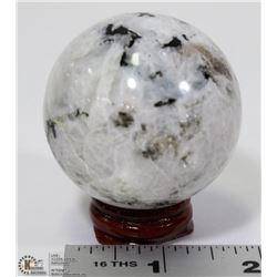 #4 NATURAL MOONSTONE SPHERE BALL +STAND