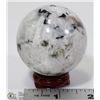 Image 1 : #4 NATURAL MOONSTONE SPHERE BALL +STAND