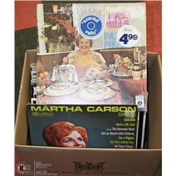 BOX OF LPS AND 45'S INCL DOOBIE BROTHERS,