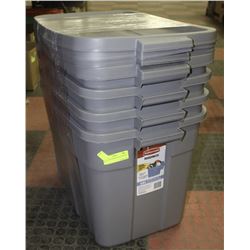 SET OF 4 RUBBERMAID ROUGHNECK 68-L