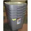 Image 1 : SET OF 4 RUBBERMAID ROUGHNECK 68-L