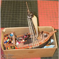 PLAYMOBIL, PIRATE SHIP WITH ACCESSORIES