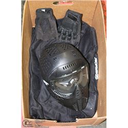 BOX W/ PAINTBALL ACCESSORIES