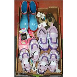 FLAT OF 6 ASSORTED GIRLS BOOTS & SHOES ALL NEW