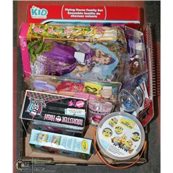 FLAT OF NEW GIRLS TOYS,HELLO KITTY WATCH,BARBIE