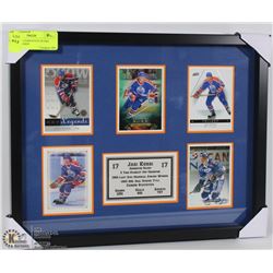 JARI KURRI EDMONTON OILERS FRAMED CARDS