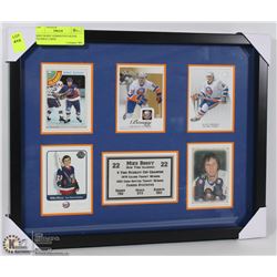 MIKE BOSSY EDMONTON OILERS  FRAMED CARDS