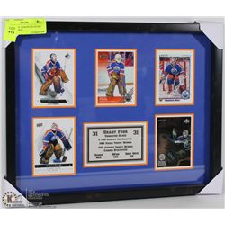GRANT FUHR  EDMONTON OILERS  FRAMED CARDS