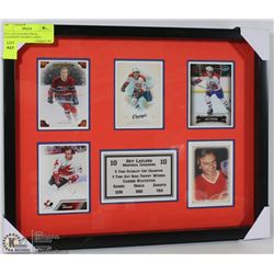 GUY LAFLEUR MONTREAL CANADIENS FRAMED CARDS