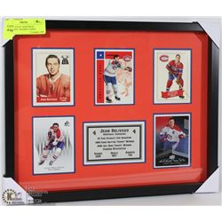 JEAN BELIVEAU MONTREAL CANADIENS  FRAMED CARDS