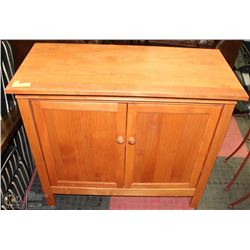 SOLID WOOD CABINET - 2 DOOR, 2 SHELF