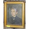 Image 1 : VINTAGE YOUNG MAN OIL PAINTING 19"X23"