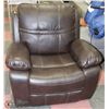 Image 1 : NEW BROWN LEATHERETTE RECLINING/ROCKING CHAIR