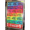 Image 1 : VINTAGE COCA COLA 5 CENT ADVERTISING FRAMED