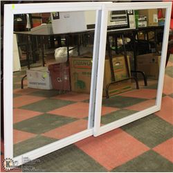 WHITE FRAMED MIRROR X2