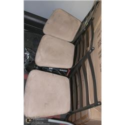 3 BAR STOOLS WITH BACKS
