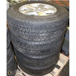 4 MICHELIN LT265/70/R18 TIRES ON JEEP MAGS