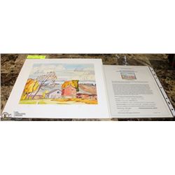 OLD FARM HOUSE BY A.J. CASSON, COA/APPRAISAL