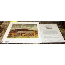 BARN AT  POINTE AU CHENE  BY A.J. CASSON, COA/APPR