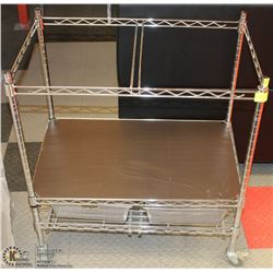 KITCHEN METAL SHELF ON WHEELS