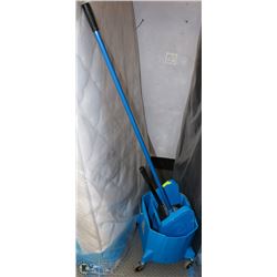 COMMERCIAL MOP BUCKET AND MOP BLUE