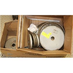 LOT OF METAL WEIGHTS 130LBS TOTAL