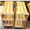 Image 1 : LOT OF 2 WOODEN SHELVING UNITS