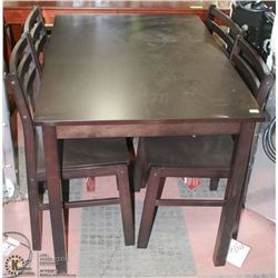 APT SIZE WOOD TABLE WITH 4 CHAIRS