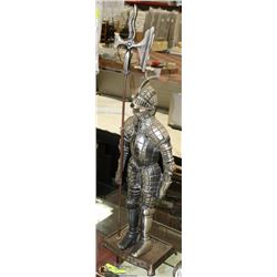 VINTAGE CAST IRON KNIGHT STATUE 32” HIGH