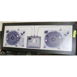 A DJ THEMED WALL DISPLAY 40” X 15”