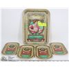 Image 1 : SET OF 5 RETRO WATKINS METAL TRAYS