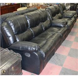 ESTATE BLACK LEATHERETTE 3-PC FURNITURE
