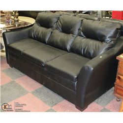 NEW BLACK LEATHERETTE SOFA
