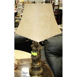 VINTAGE "CHERUB" BRASS LAMP - WORKING