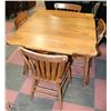 Image 1 : 1940's MAPLE DROP LEAF TABLE AND 4 BIRCH CHAIRS