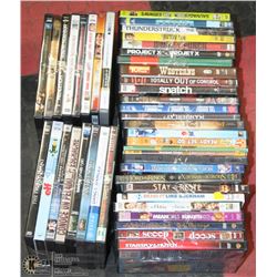 BOX OF 50 ASSORTED DVD'S AND MOVIES