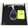 Image 1 : #8 SAPPHIRE PENDANT .925 STERLING SILVER